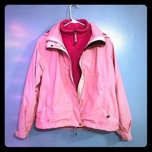 LLBean coat w/removable fleece underlying jacket.
